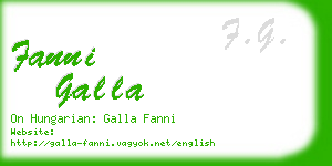 fanni galla business card